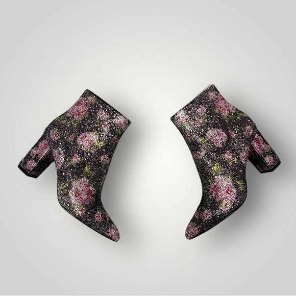 Betsey Johnson CADY BLACK/PINK Booties Sz 6.5 - Picture 3 of 11